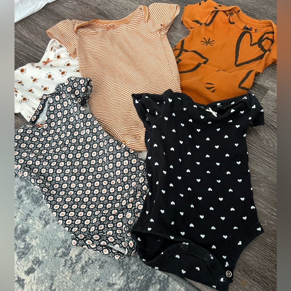 Carter's Black and White Bodysuits Classic One Pieces